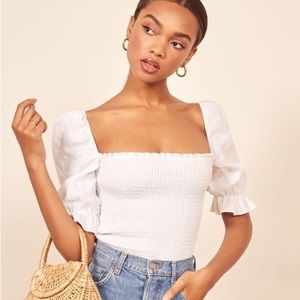 Reformation Linen Blouse